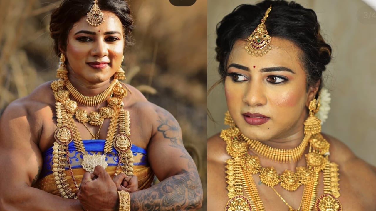 Bodybuilder Chitra Purushotham Bridal Photoshoot: