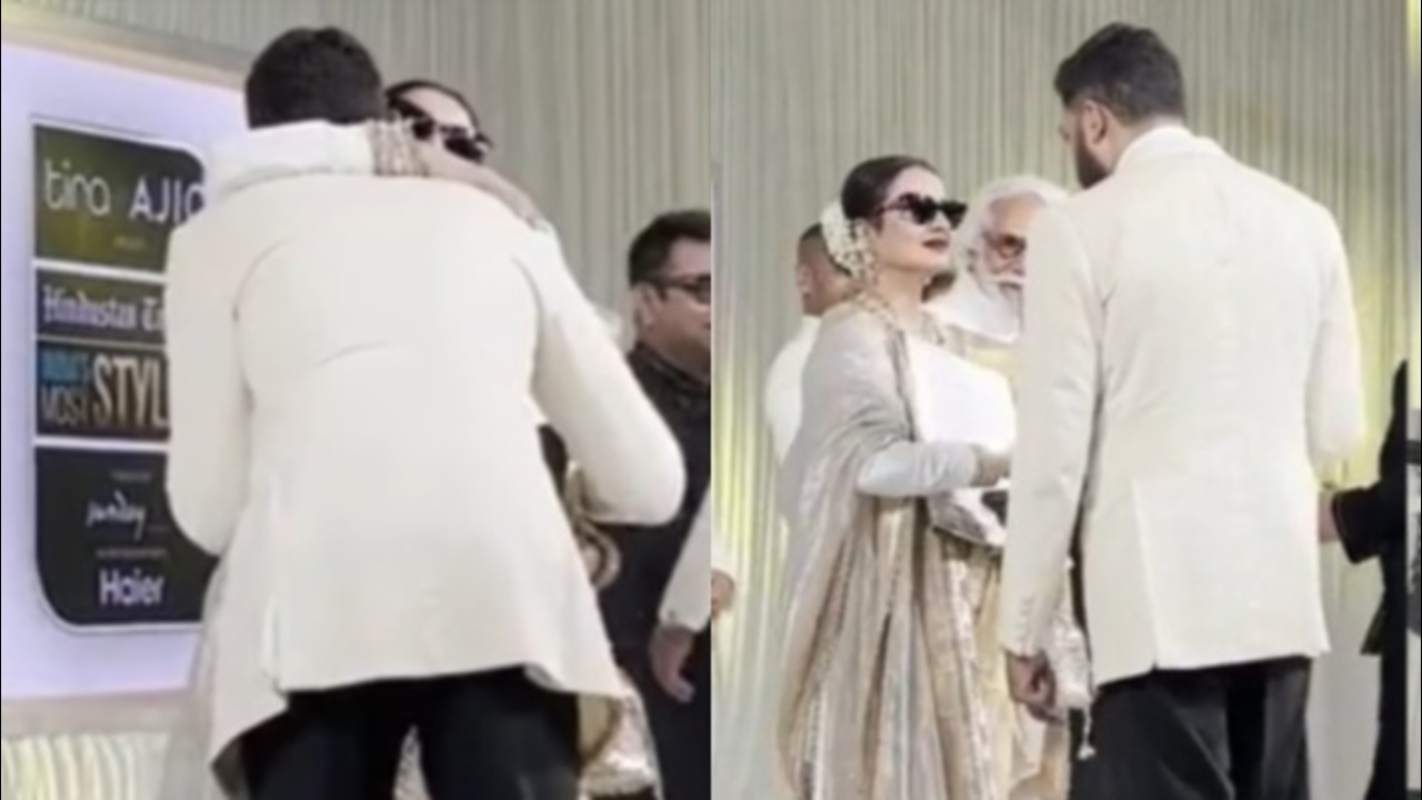 Abhishek Bachchan Hugs Rekha